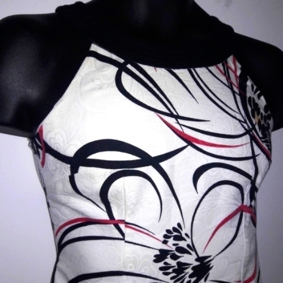 Petites Graphic Print A-Line Dress, 0P - Picture 6 of 9